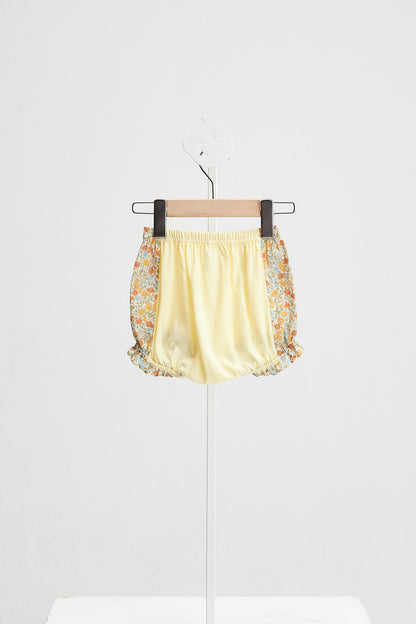 Main コレクション：Floral - フローラルフレンチ風花柄切替えフリルブルマ