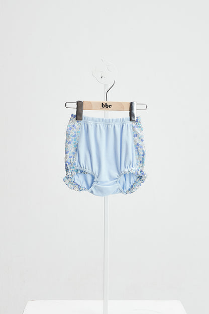Main コレクション：Floral - フローラルフレンチ風花柄切替えフリルブルマ