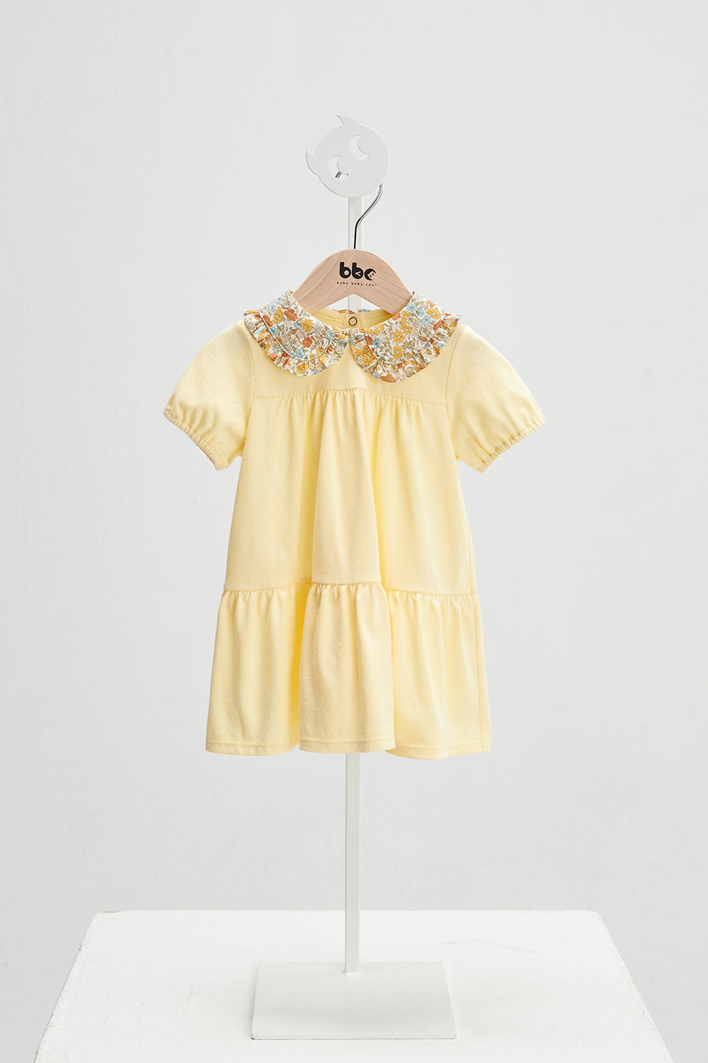 Main コレクション: Floral - フローラル フレンチ風花柄襟ケーキ型ワンピース