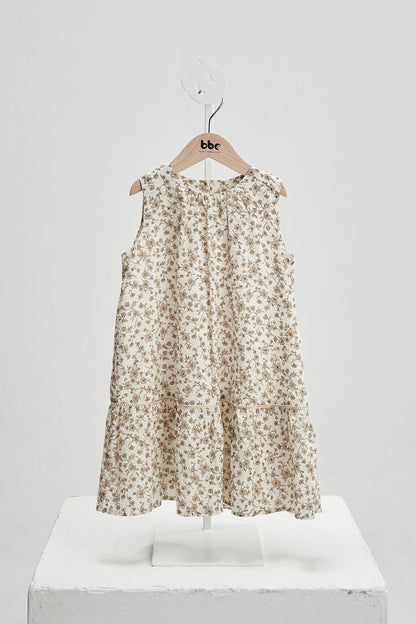 Luxuryコレクション: Floral - フローラ フレンチ風花柄ノースリーブワンピース