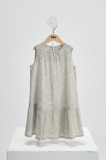 Luxuryコレクション: Floral - フローラ フレンチ風花柄ノースリーブワンピース