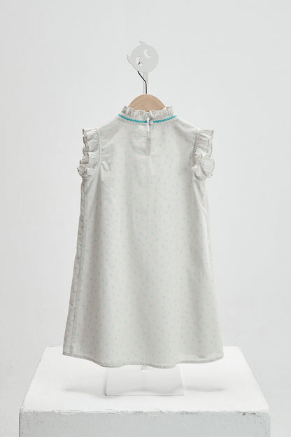 Luxuryコレクション: Royal - ロマンティクフリルスタンドカラーワンピース