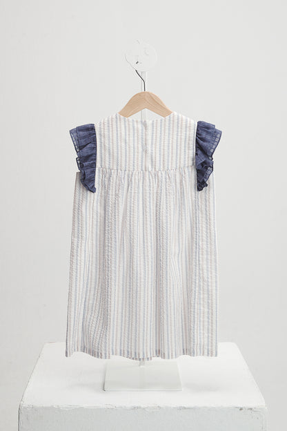 Luxuryコレクション: Classic - 個性派ラッフルデザインノースリーブワンピース