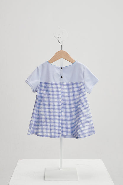 Main コレクション: Vichy - ヴィシー 花びらカラー切替えブラウス