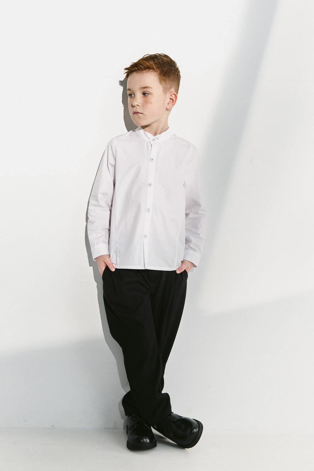 【予約商品】Main コレクション：Heritage Collar ウィングカラー長袖シャツ