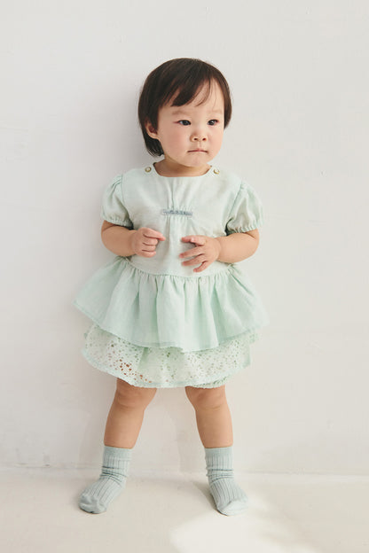 【予約商品】Mainコレクション：Nuageパフスリーブティアードトップス