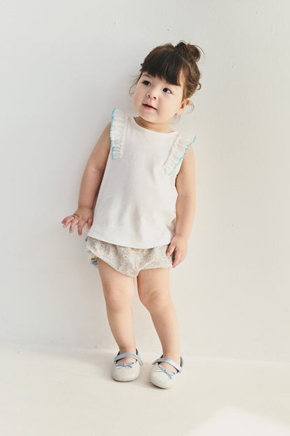 【予約商品】Luxuryコレクション：Doux Garden 花柄多層フリルブルマ