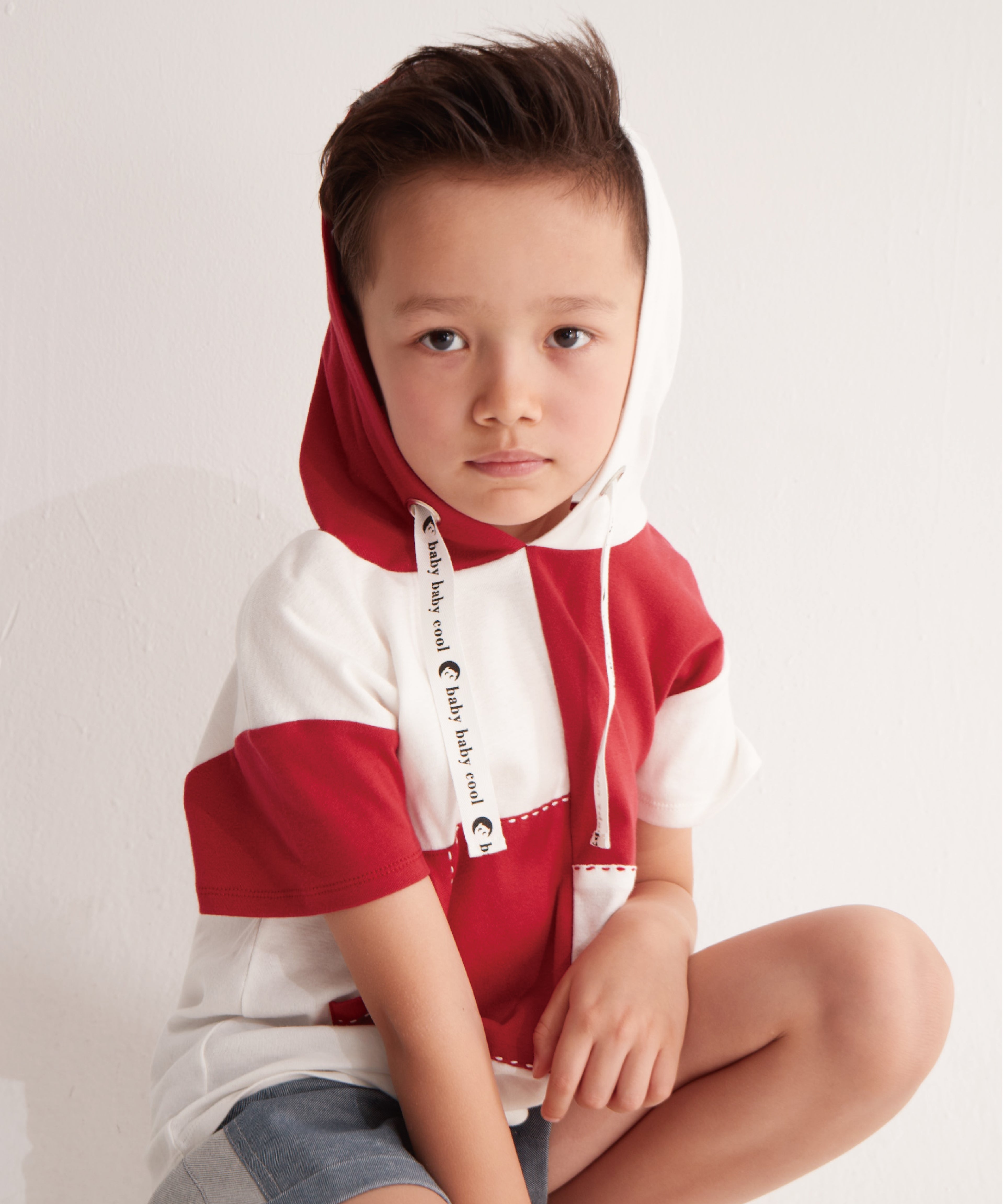 オプコレクション - フラッシュカラーブロックパーカーTシャツ