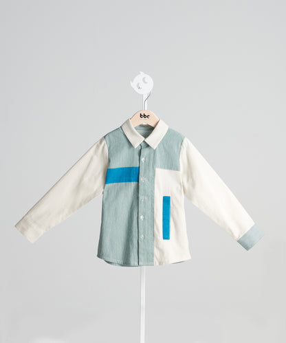 Luxuryコレクション - ジオメトリックパッチワークシャツ