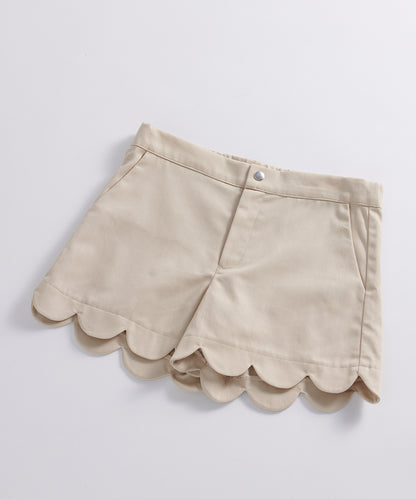 フレンチカーキブルーミングショートパンツ