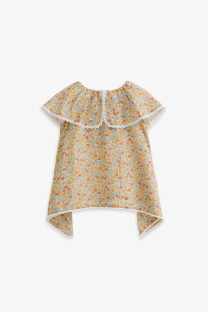 【予約商品】Luxury コレクション：Warm Garden フラワープリントサーキュラートップス