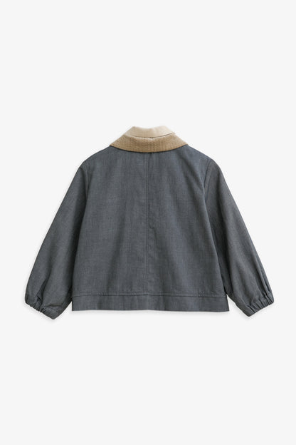 【予約商品】Mainコレクション：Arthur フェイクレイヤード付け襟デニムジャケット