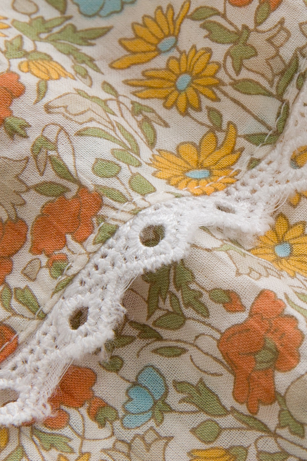 【予約商品】Luxury コレクション：Warm Garden フラワープリントサーキュラートップス