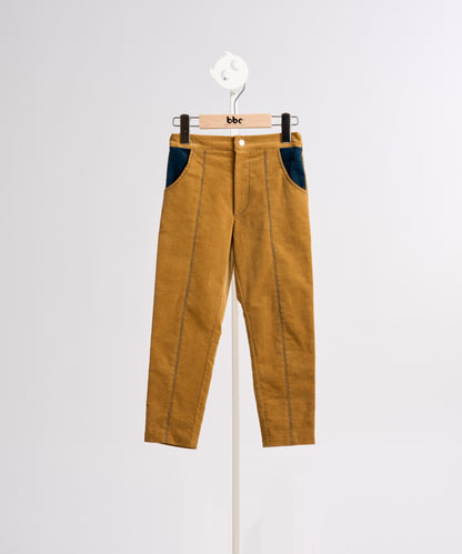 Luxuryコレクション -バイカラーポケットコーデュロイロングパンツ